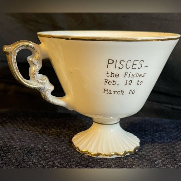 Vintage Pisces Porcelain Tea Cup, made in Japan - Picture 4 of 5